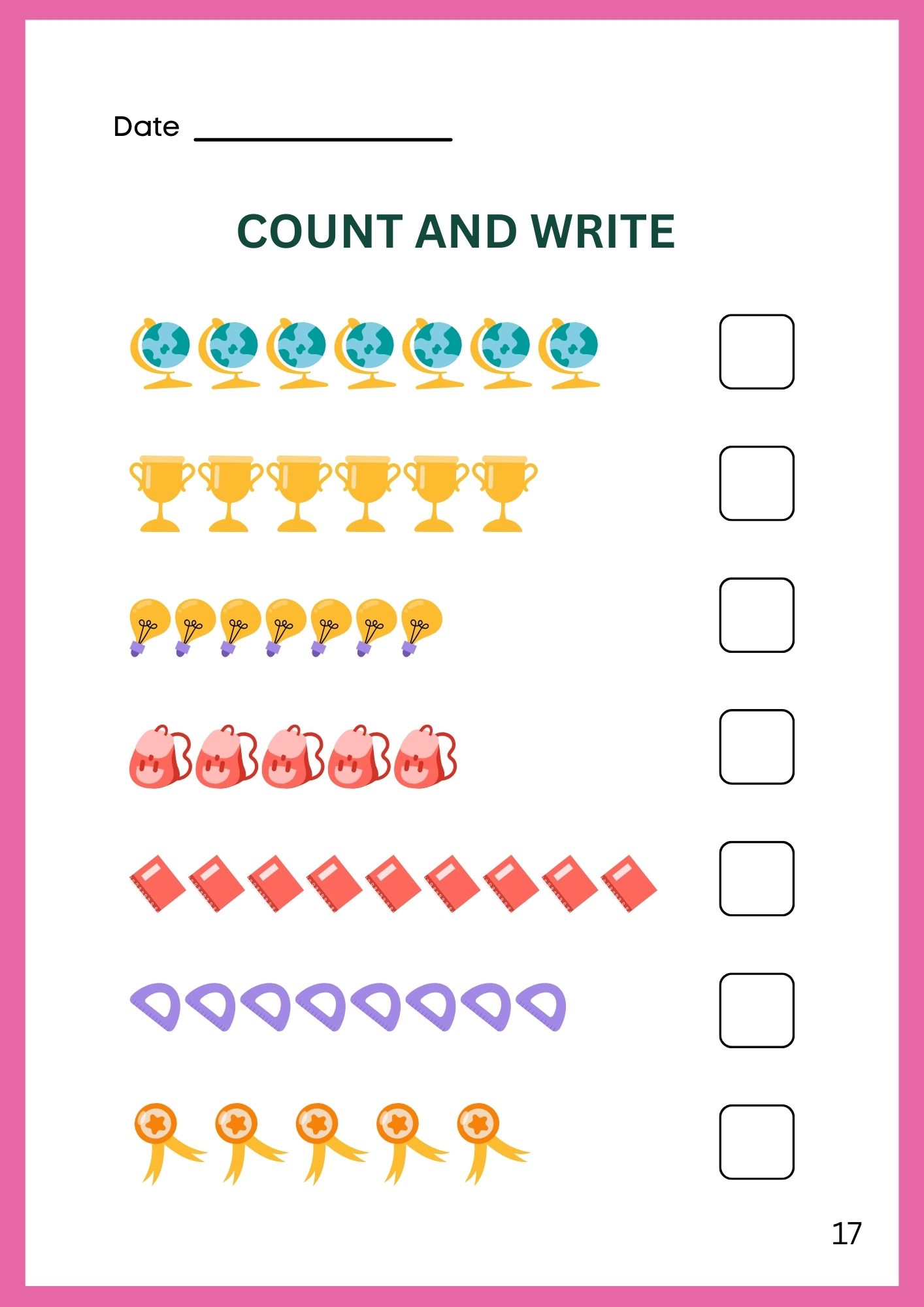 Play with Numbers 1–20 – Kindergarten Numbers Workbook for Counting & Early Math Skills - Image 4