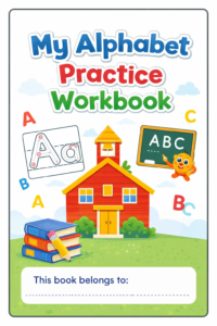My Alphabet Practice Workbook printable ABC tracing book for preschool and kindergarten kids – 27 pages handwriting practice PDF